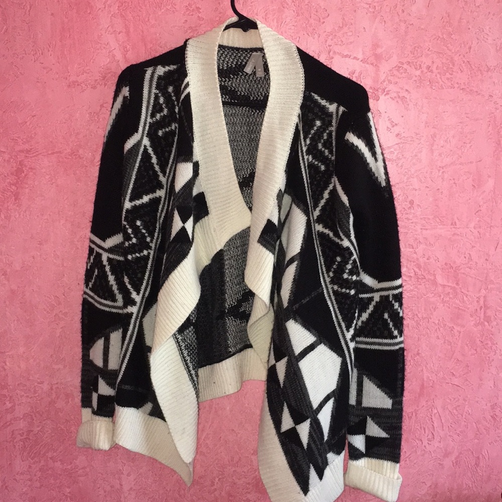 Black and white cardigan